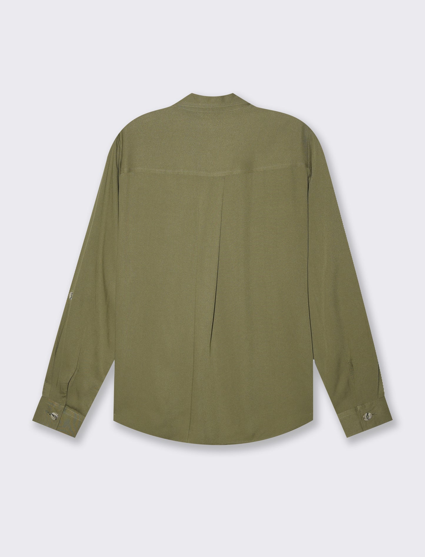 Camicia basica con tasche sul petto da donna - Kaky 1