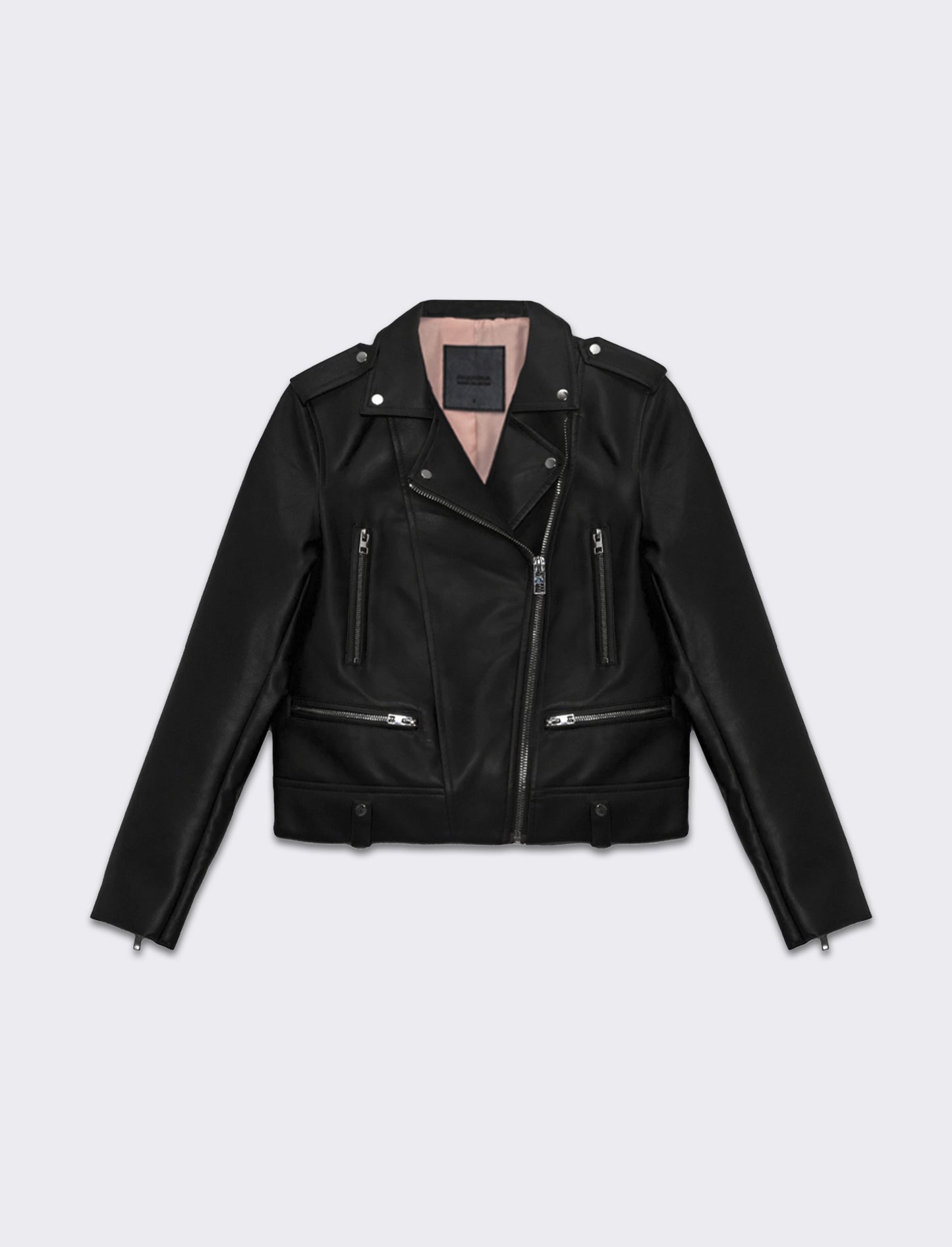 Woman's biker style jacket for men - Black
