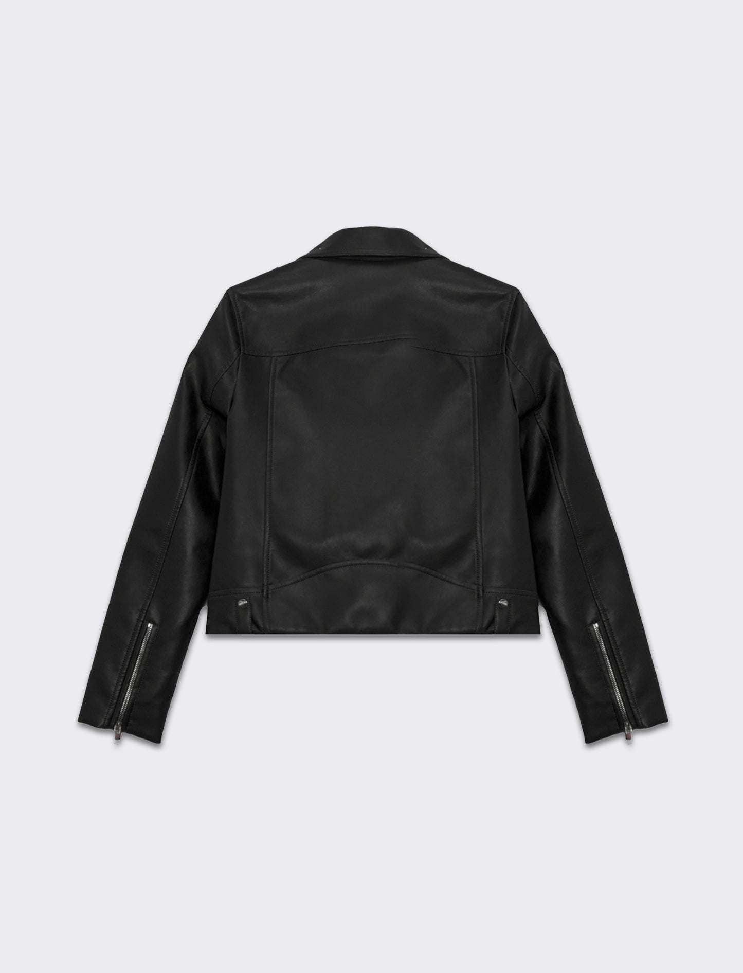 Woman's biker style jacket for men - Black