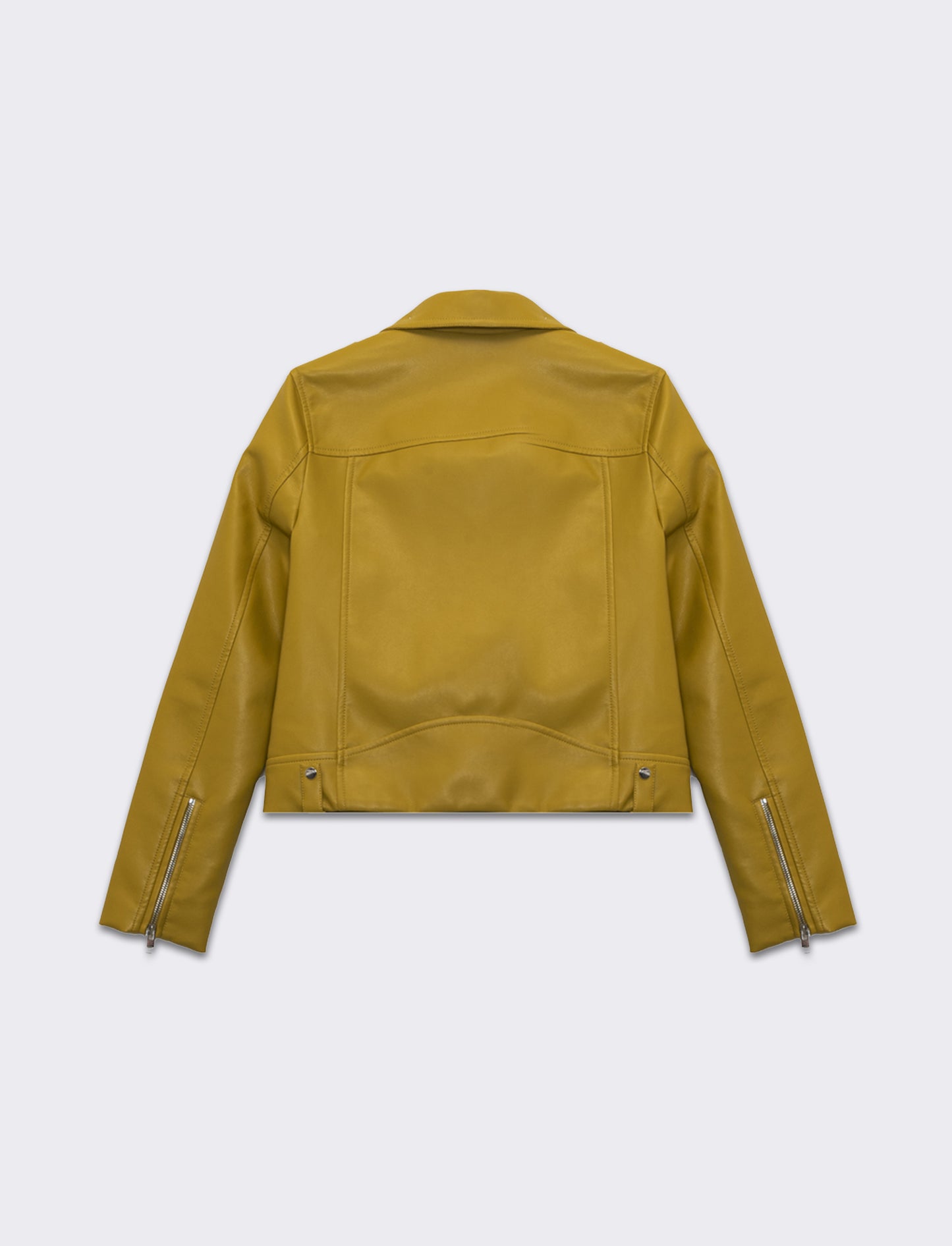 Woman's biker style jacket for men - Yellow