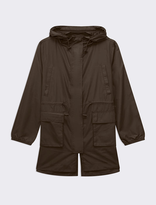 Parka con cappuccio da donna - Verde salvia