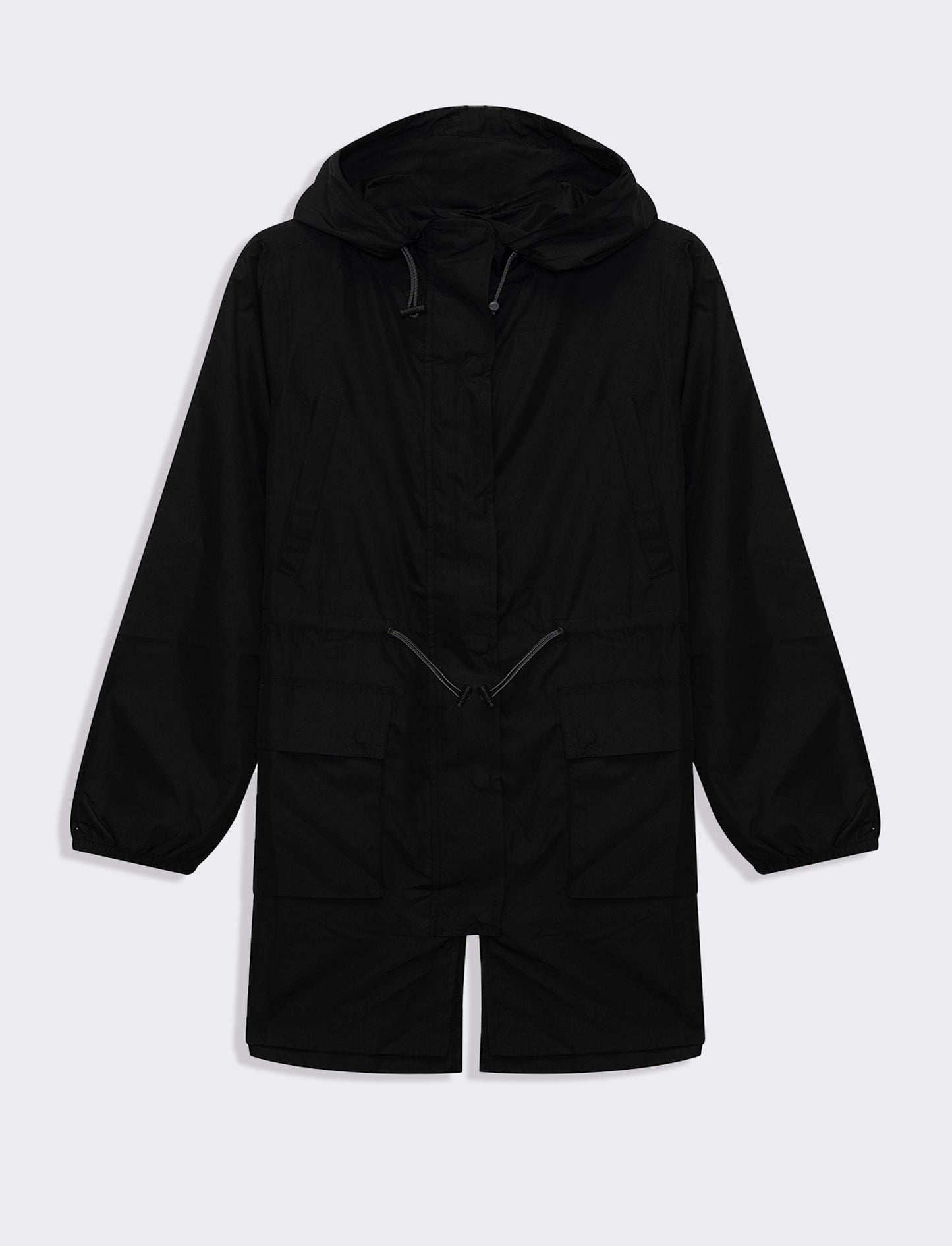 Parka con cappuccio da donna - Nero