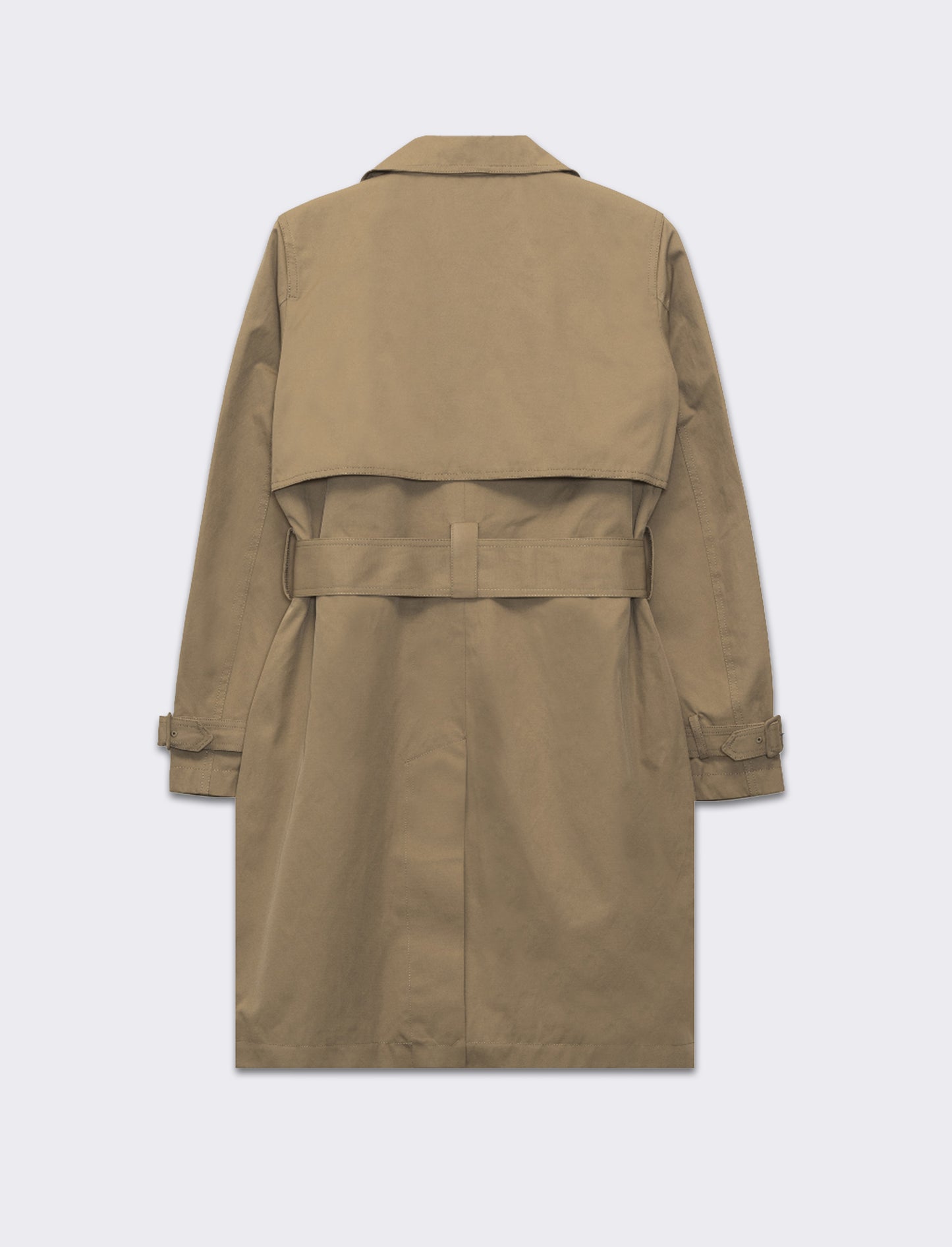 Trench con cintura da donna - Beige fieno