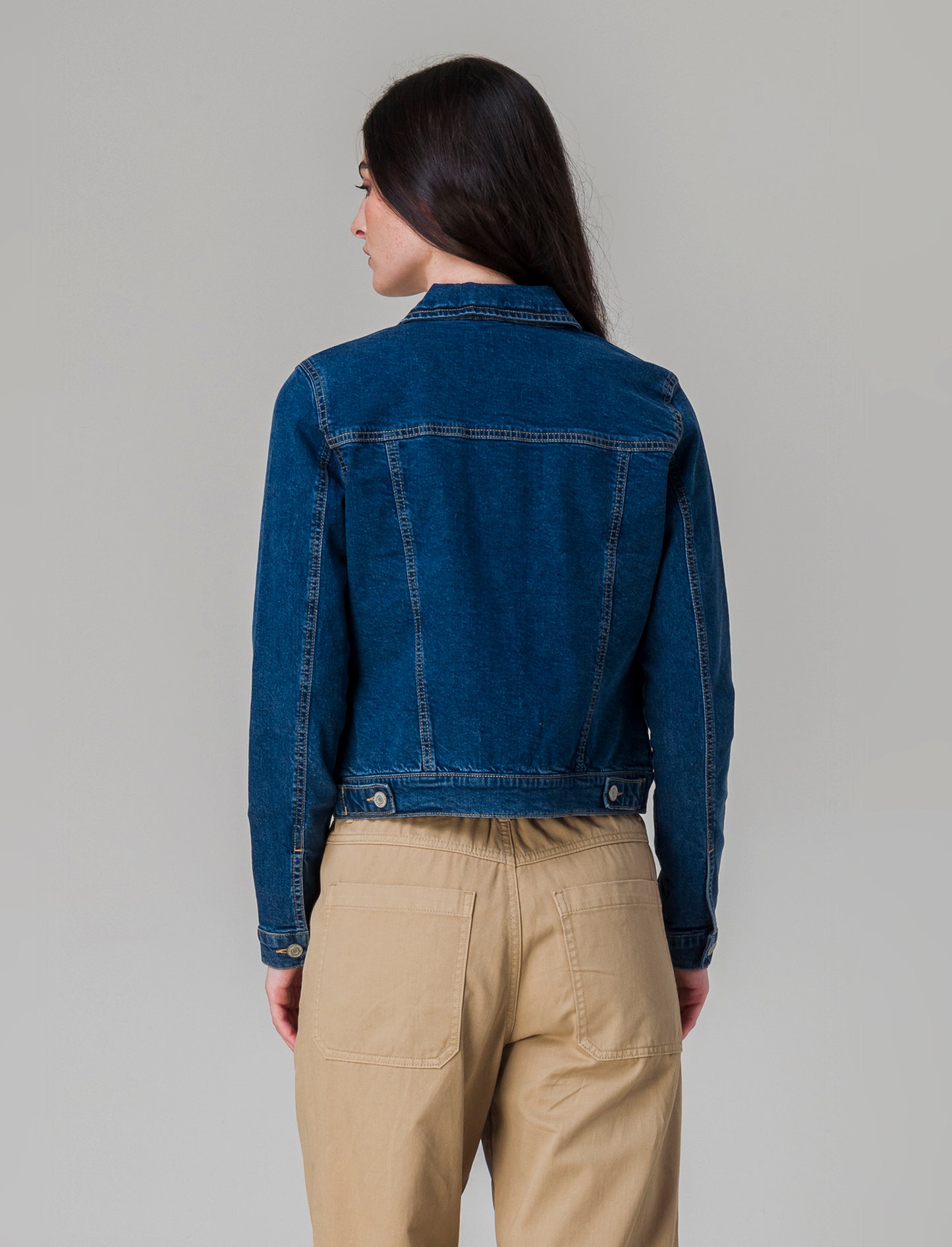 Woman's slim fit denim jacket - Blue