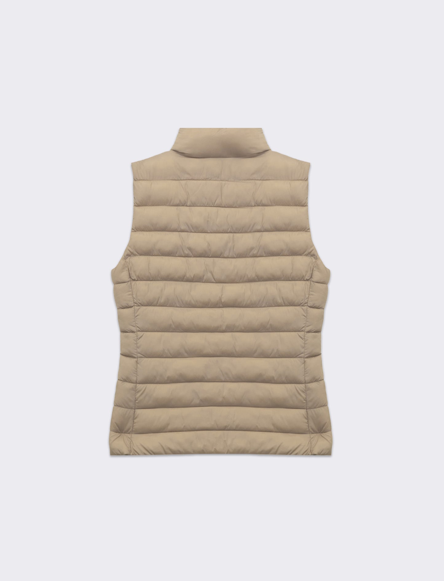 Giubbotto smanicato imbottito da donna - Beige corda