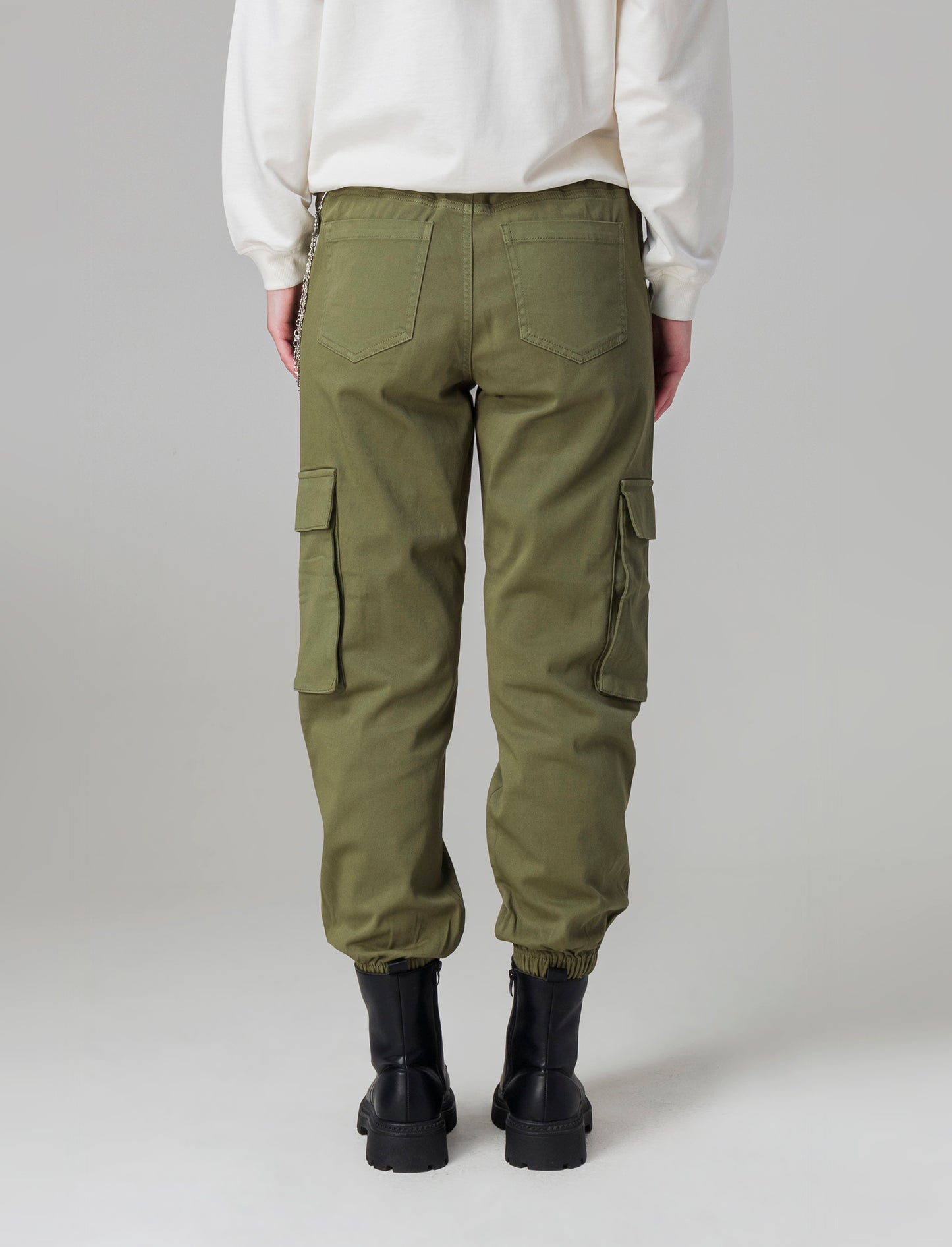 Pantalone con dettaglio catena da donna - Kaky 1