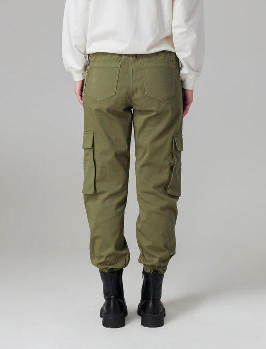 Pantalone con dettaglio catena da donna - Kaky 1