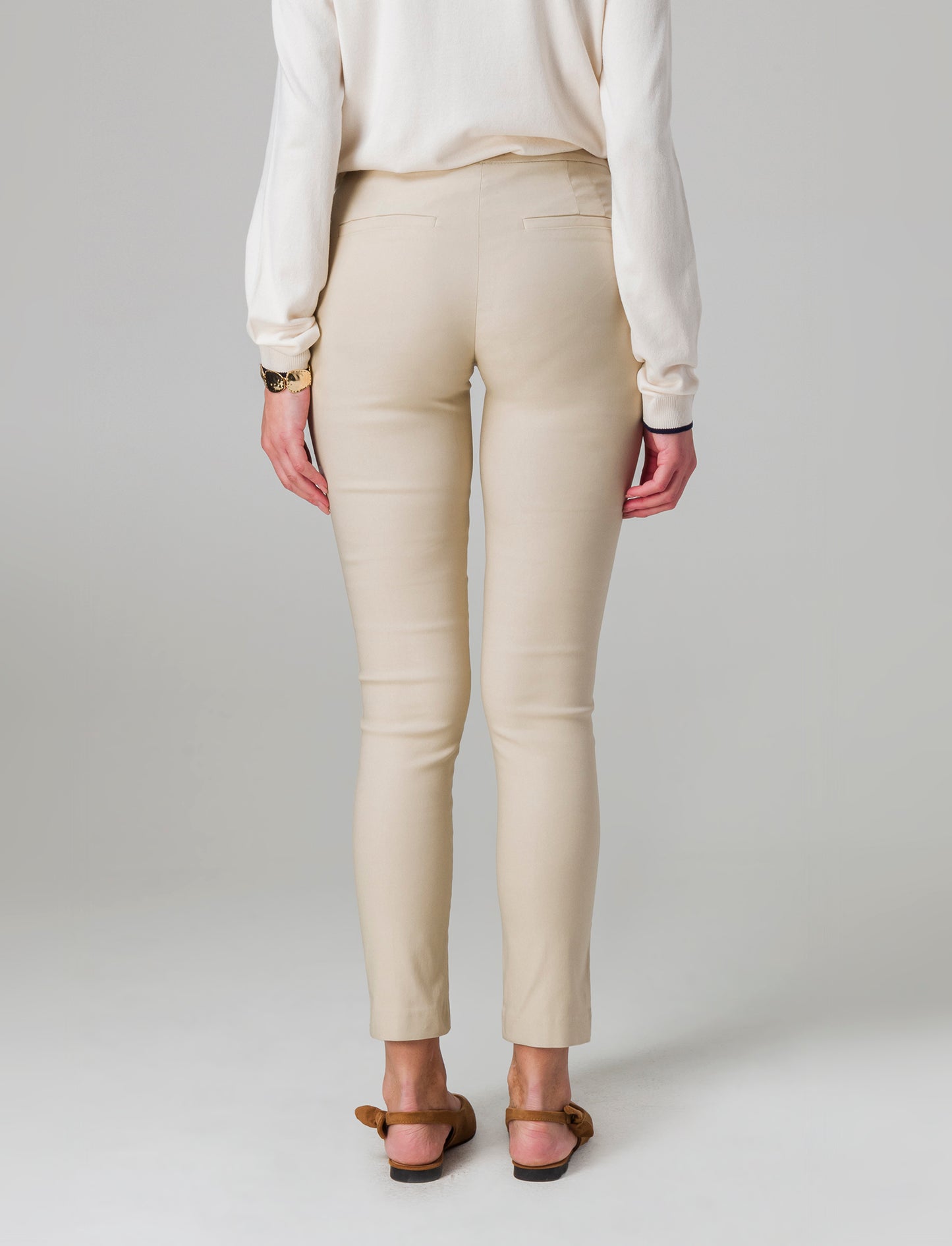 Woman's bengaline trousers for stylish comfort - Brown