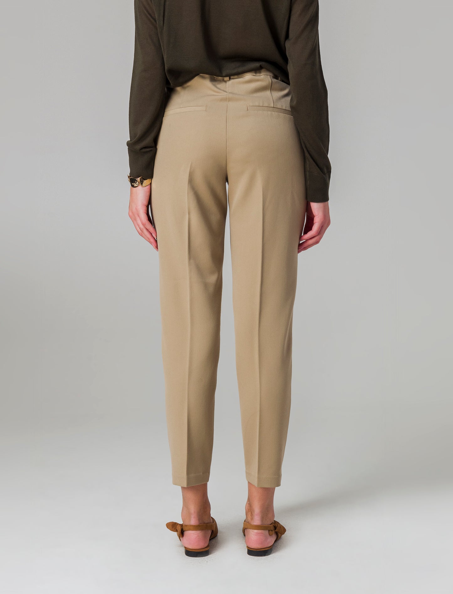 Pantalone basico da donna - Beige fieno