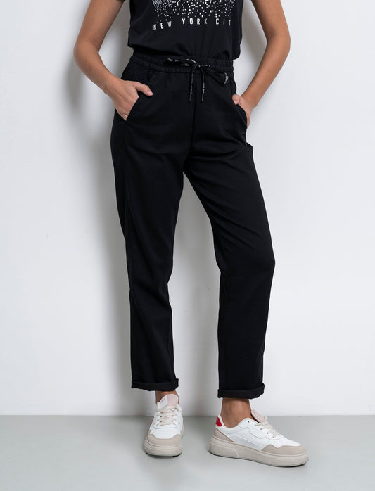 Pantalone con coullisse da donna - Nero