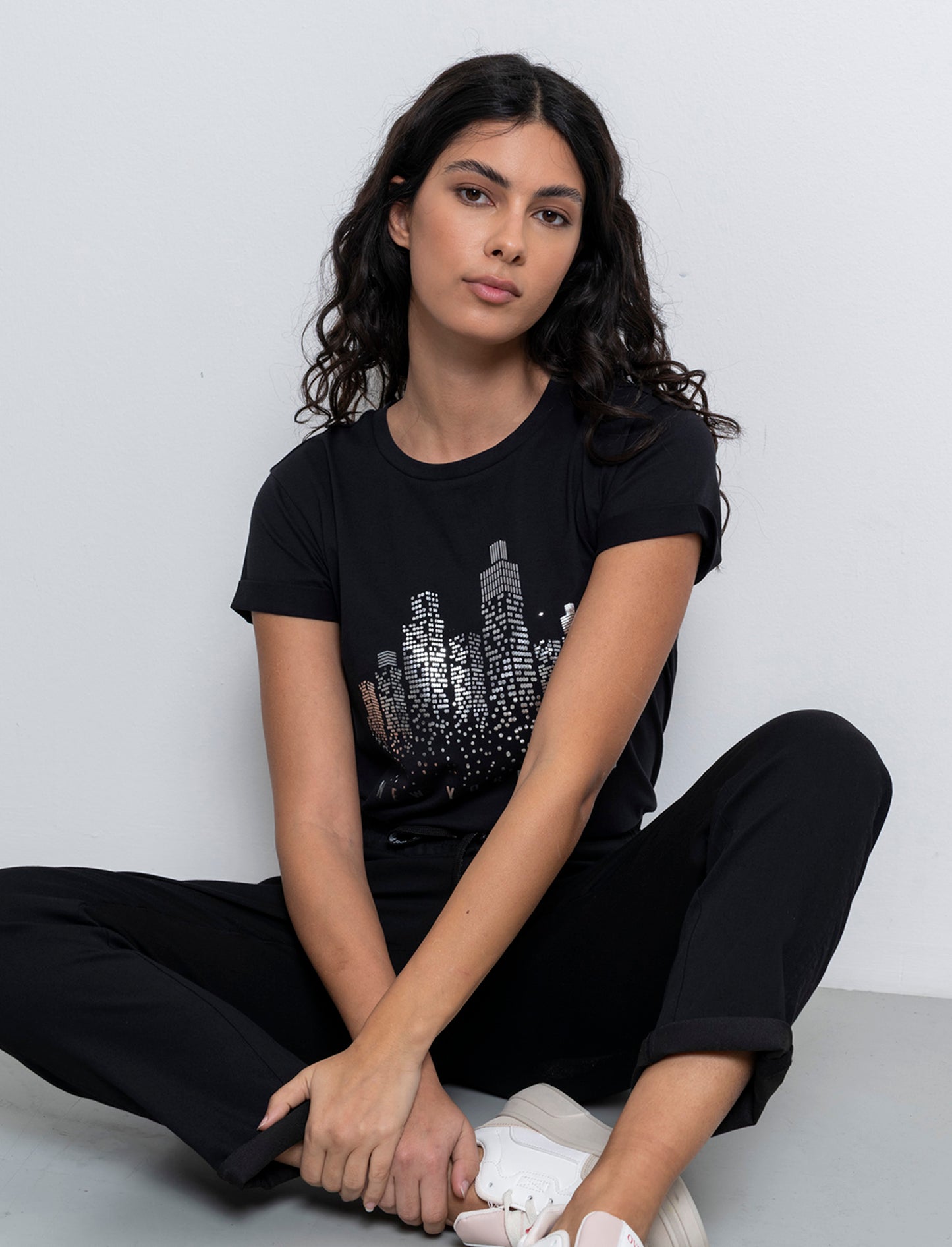 Pantalone con coullisse da donna - Nero