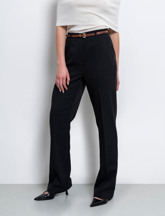 Pantalone con cintura da donna - Nero