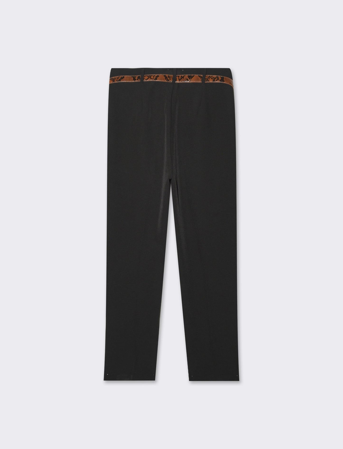 Woman's skinny pants with belt - Black