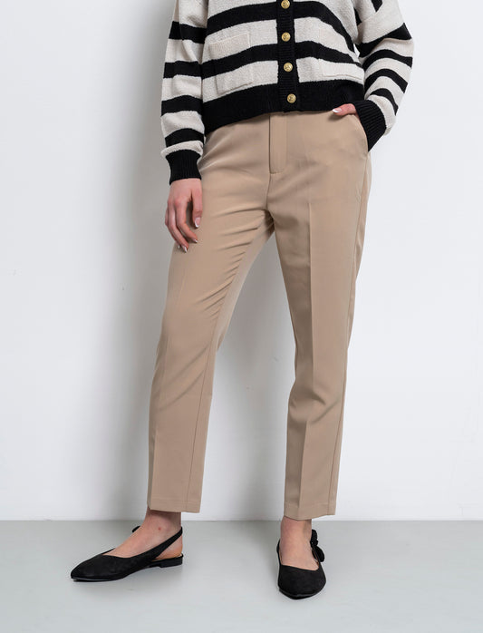 Pantalone skinny con cintura da donna - Beige