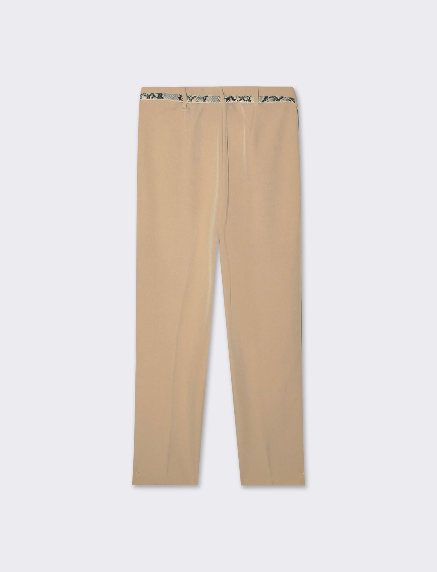 Woman's skinny pants with belt - Beige