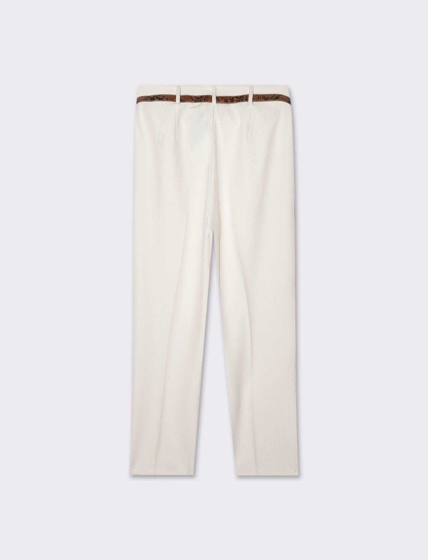 Pantalone skinny con cintura da donna - Bianco panna