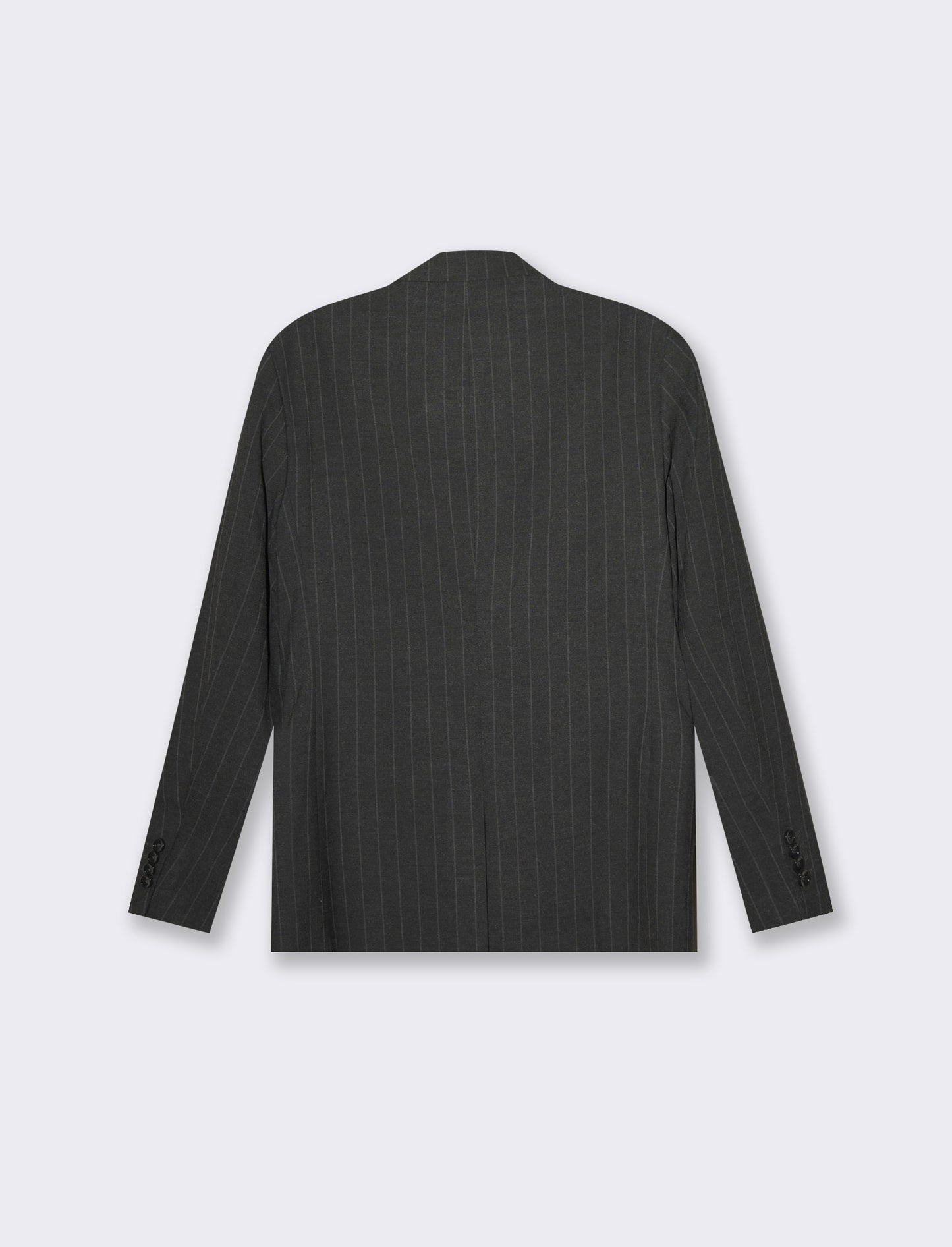 Blazer in tessuto fantasia gessata con colletto a revers classici - Antracite melange