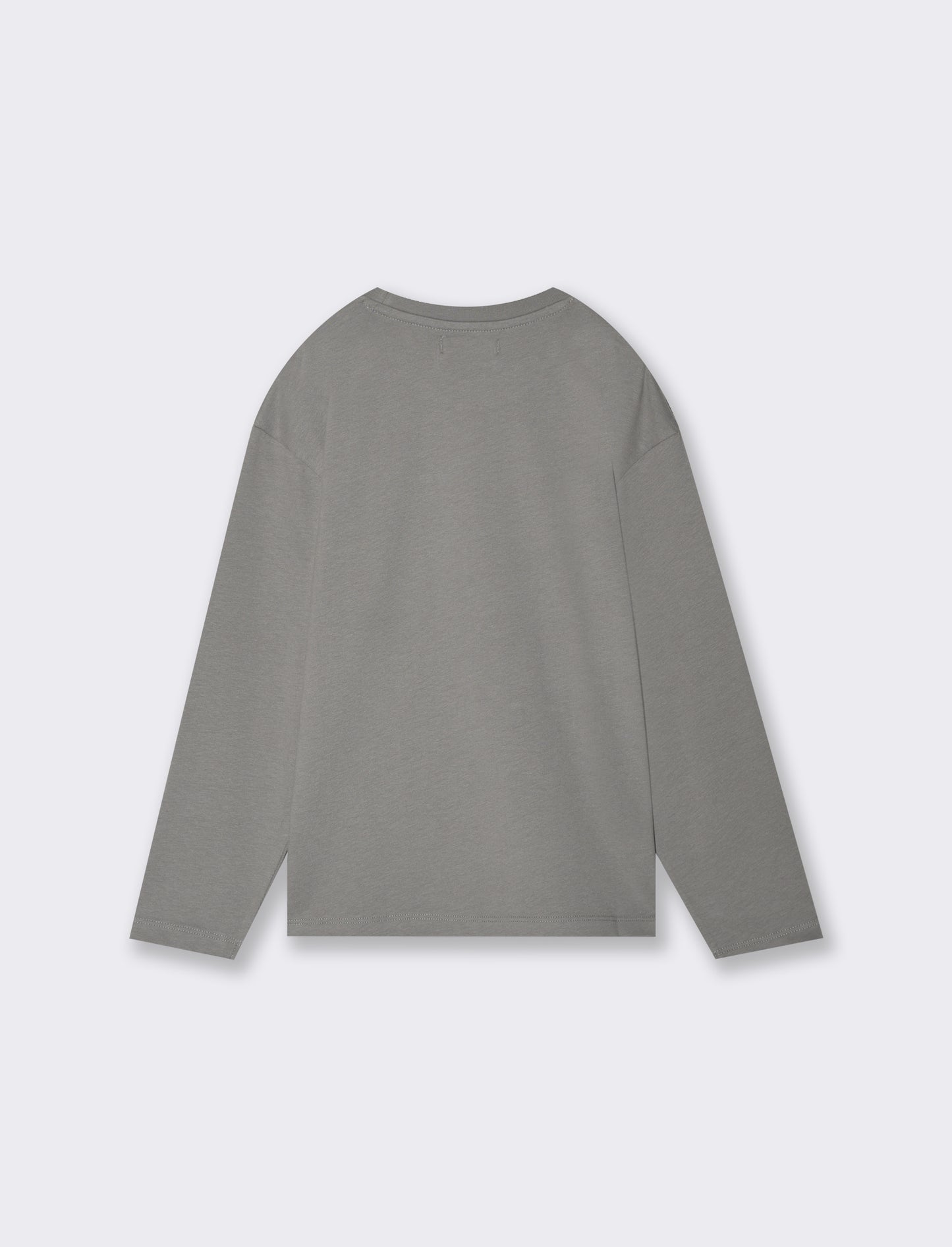 Maglia mano pesca con maniche lungeh e stampa davanti - Grigio