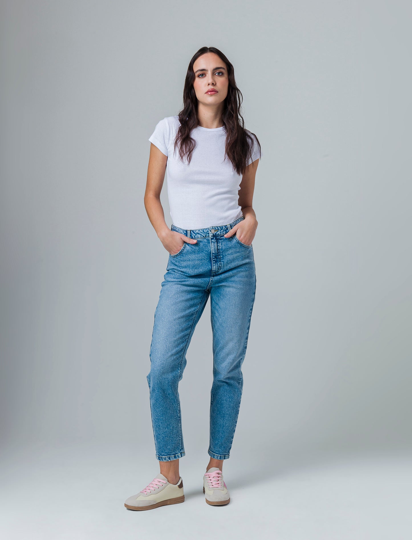 Jeans mom fit da donna - Denim