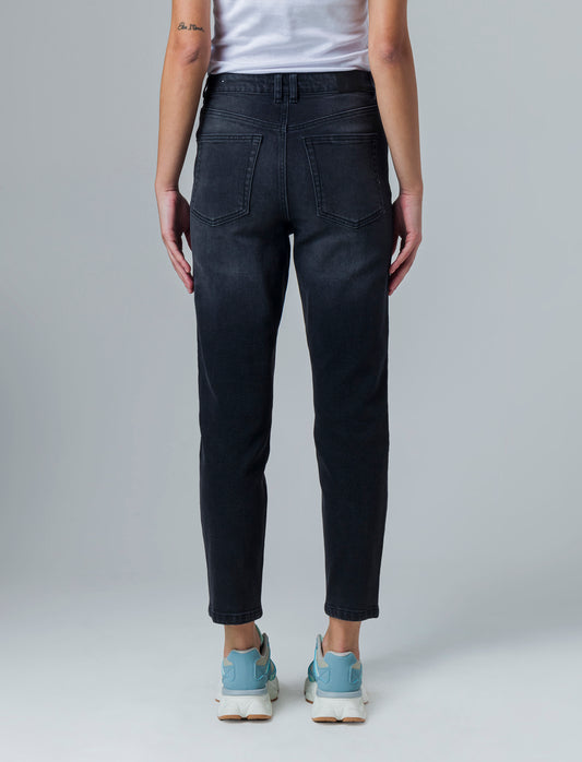 Jeans mom fit da donna - Nero