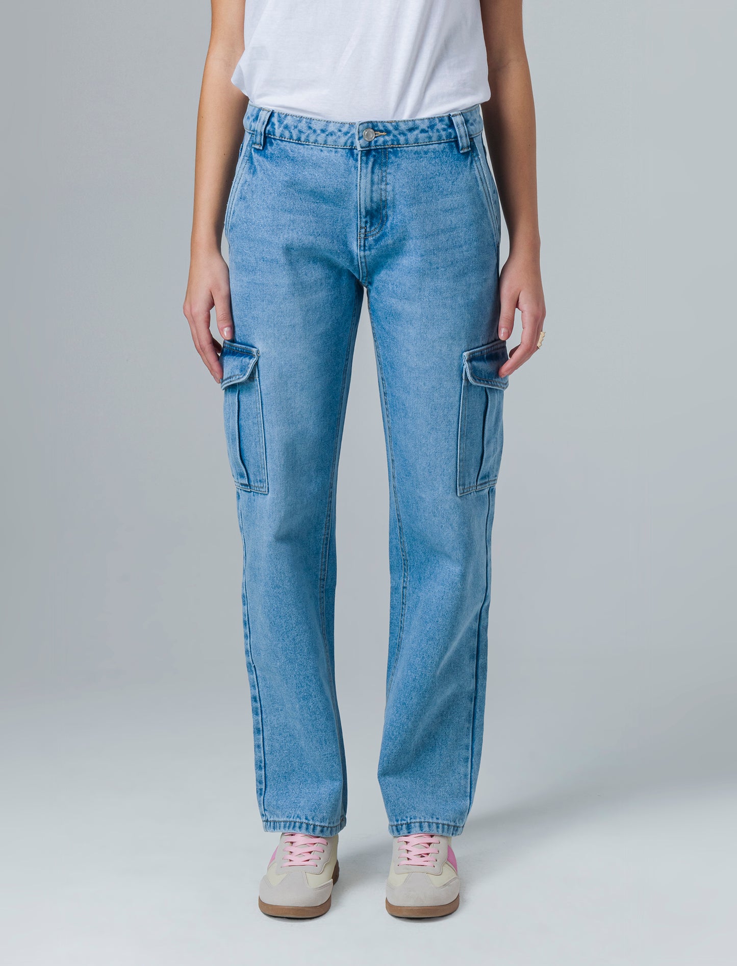 Jeans a gamba larga da donna - Denim