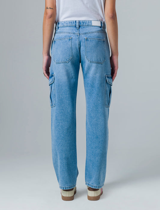 Jeans a gamba larga da donna - Denim