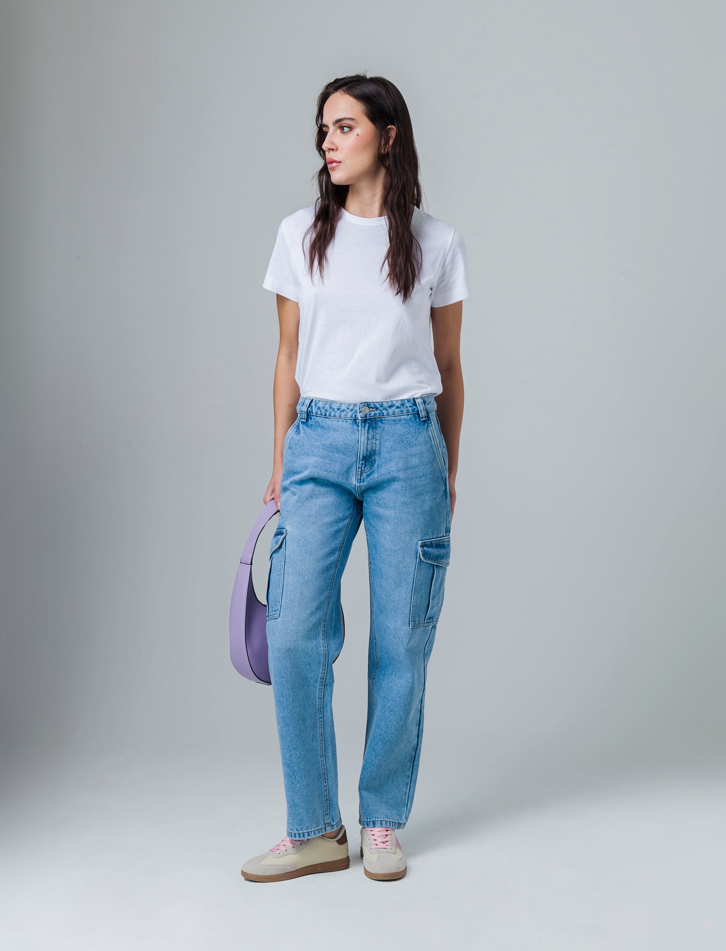 Jeans a gamba larga da donna - Denim