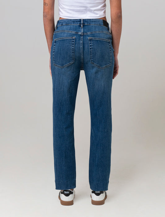 Woman's wide leg ankle jeans - Blue