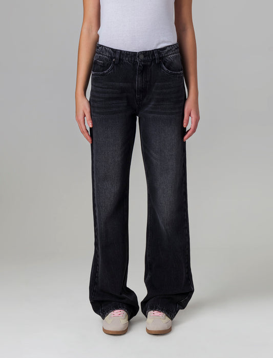 Jeans wide leg da donna - Nero