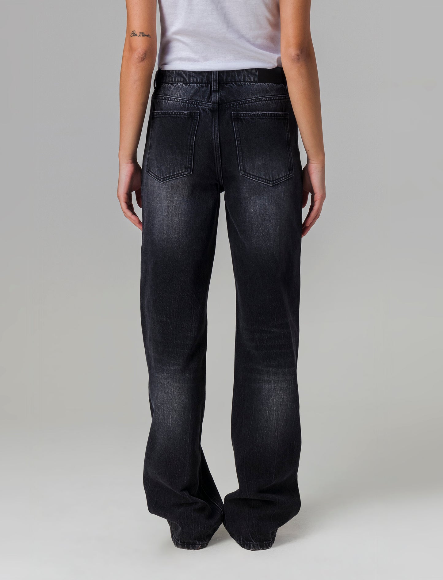 Jeans wide leg da donna - Nero