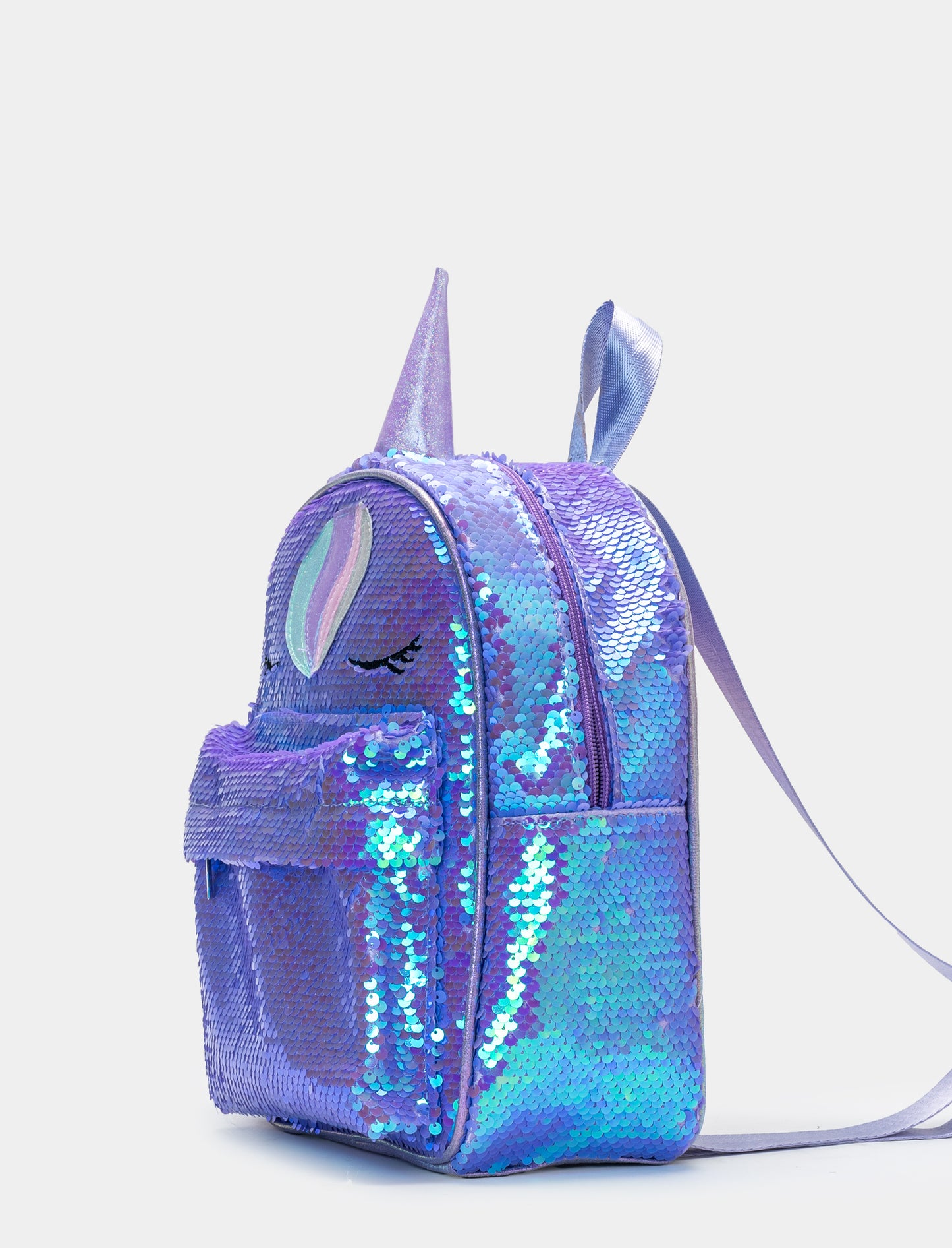 Unicorn Sequin Backpack for Girls - Purple