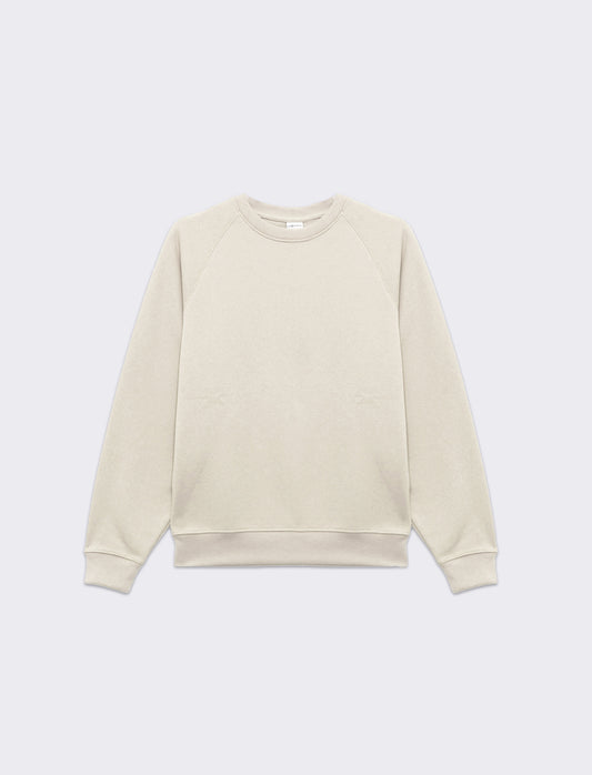 Woman's long sleeve crew neck sweatshirt - Beige