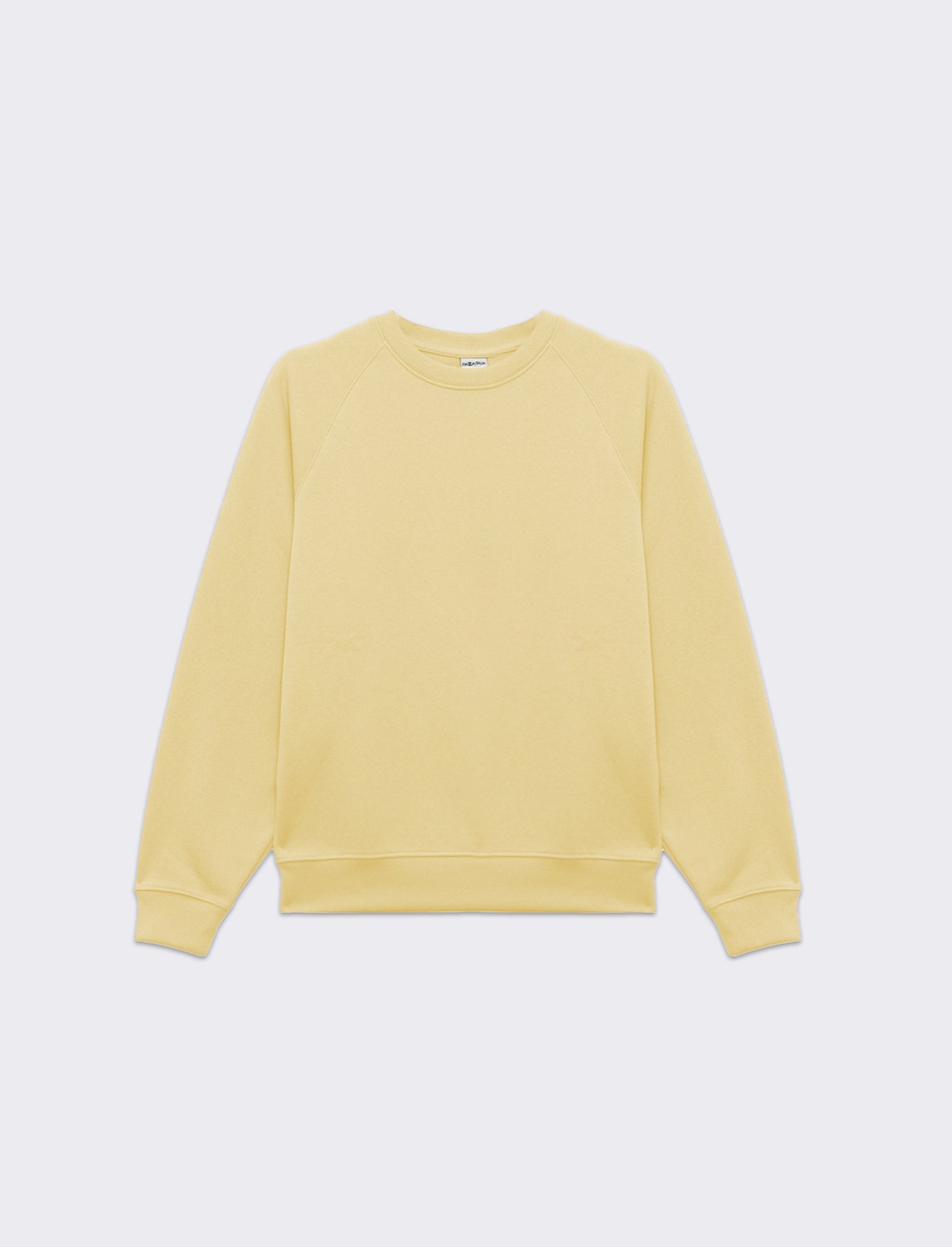 Felpa girocollo manica lunga da donna - Giallo pastello