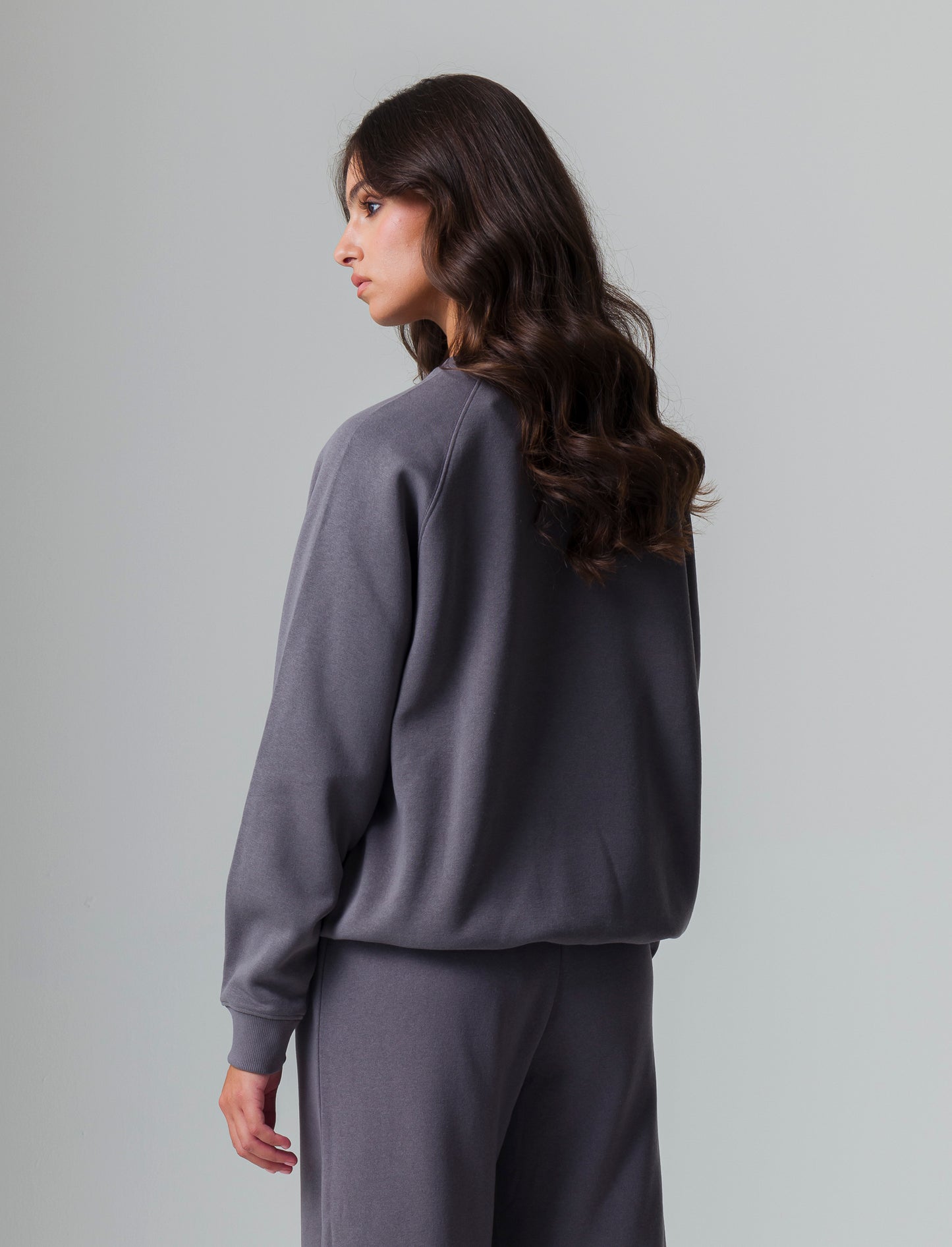 Woman's long sleeve crew neck sweatshirt - Grey
