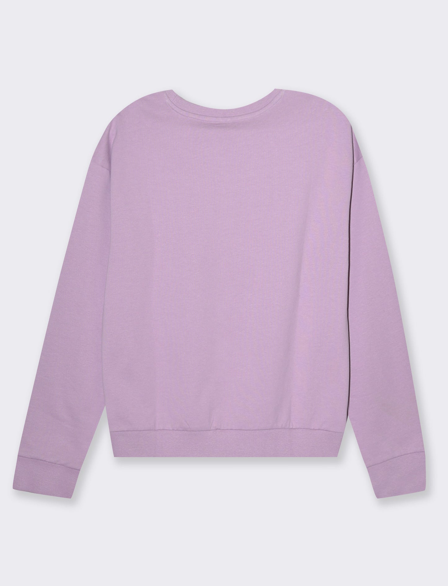 Woman's long sleeve crewneck sweatshirt with embellishments - Purple