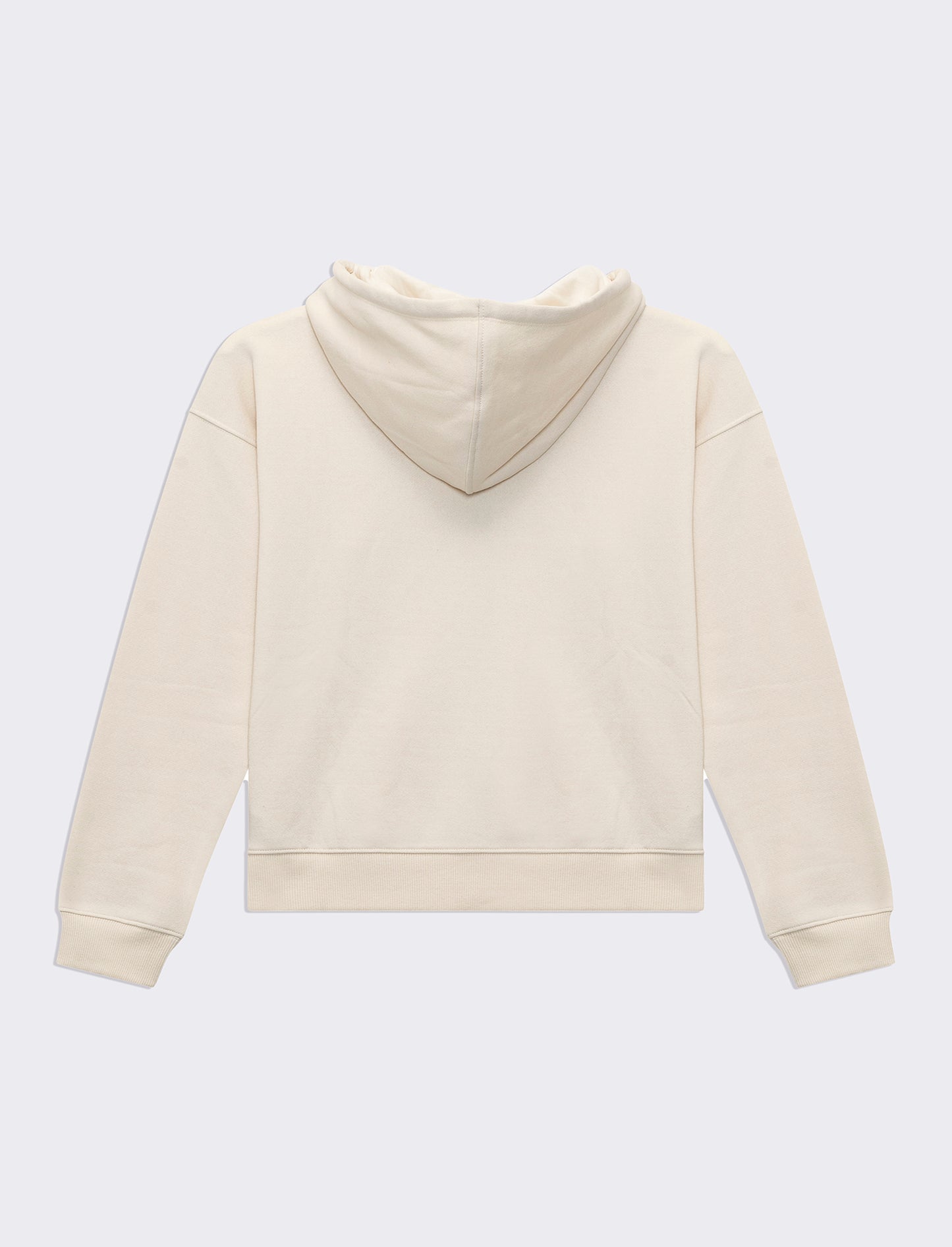 Felpa con cappuccio e zip da donna - Avorio