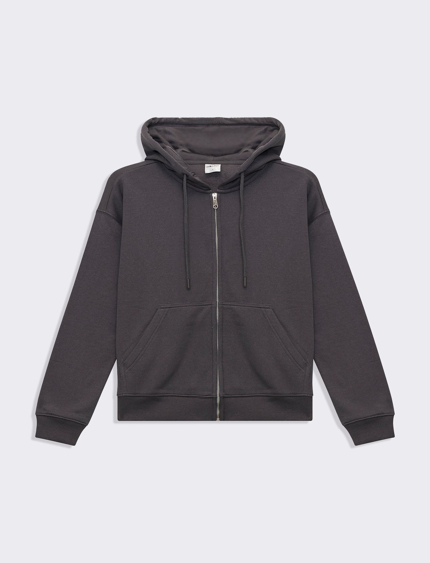 Felpa con cappuccio e zip da donna - Grigio piombo