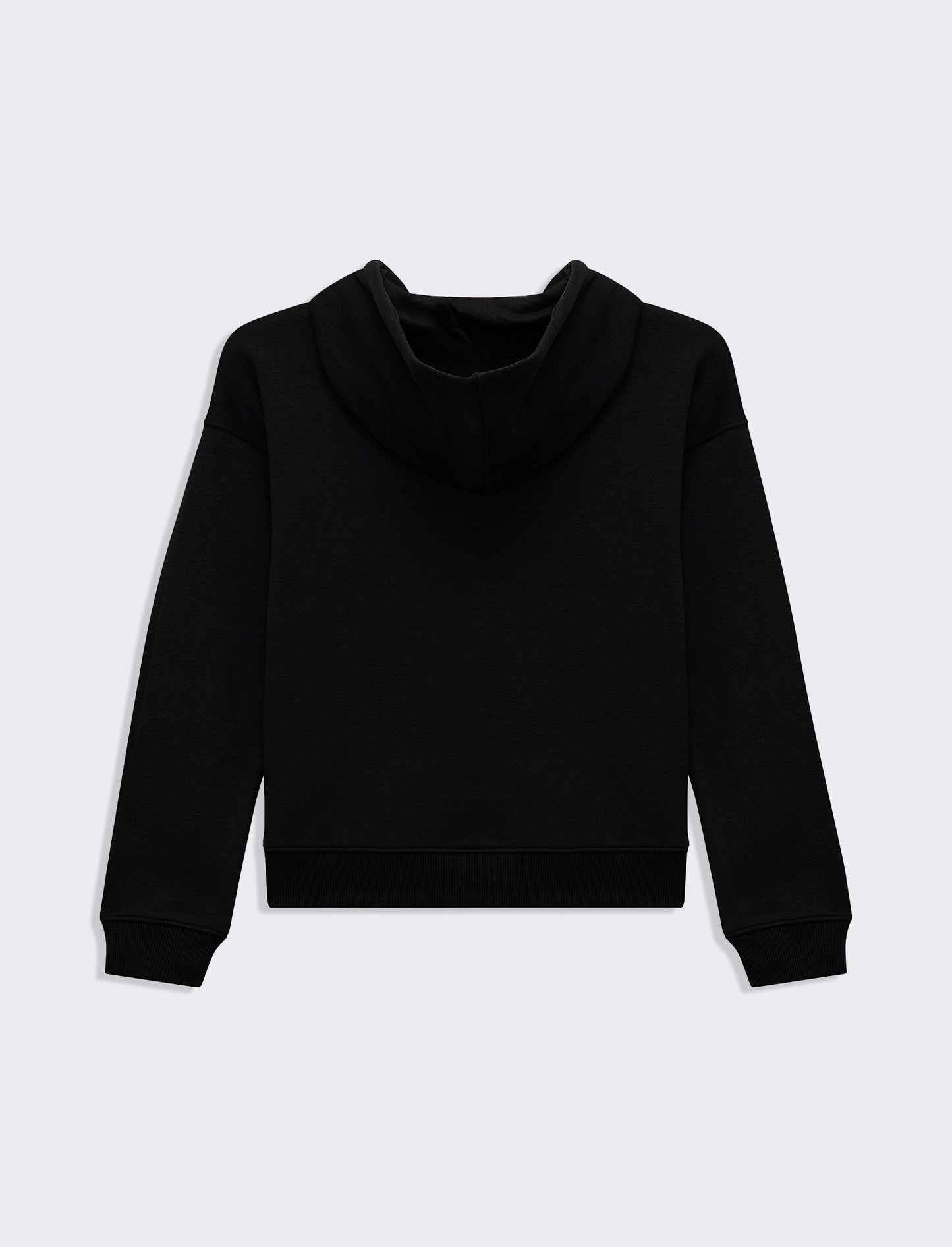Woman's hooded zip sweatshirt for comfort and style - Black