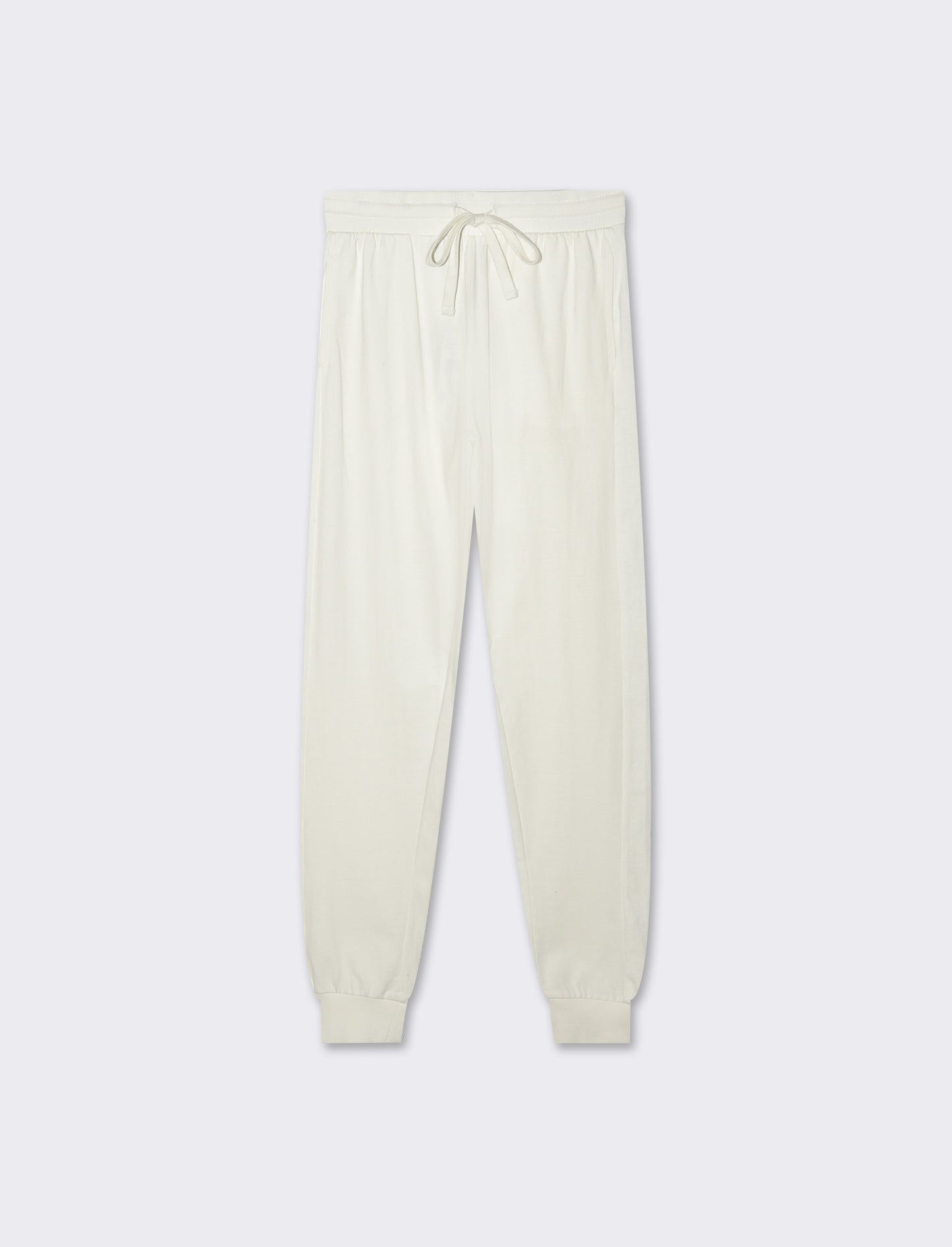 Woman's basic joggers with vertical front pockets - Beige