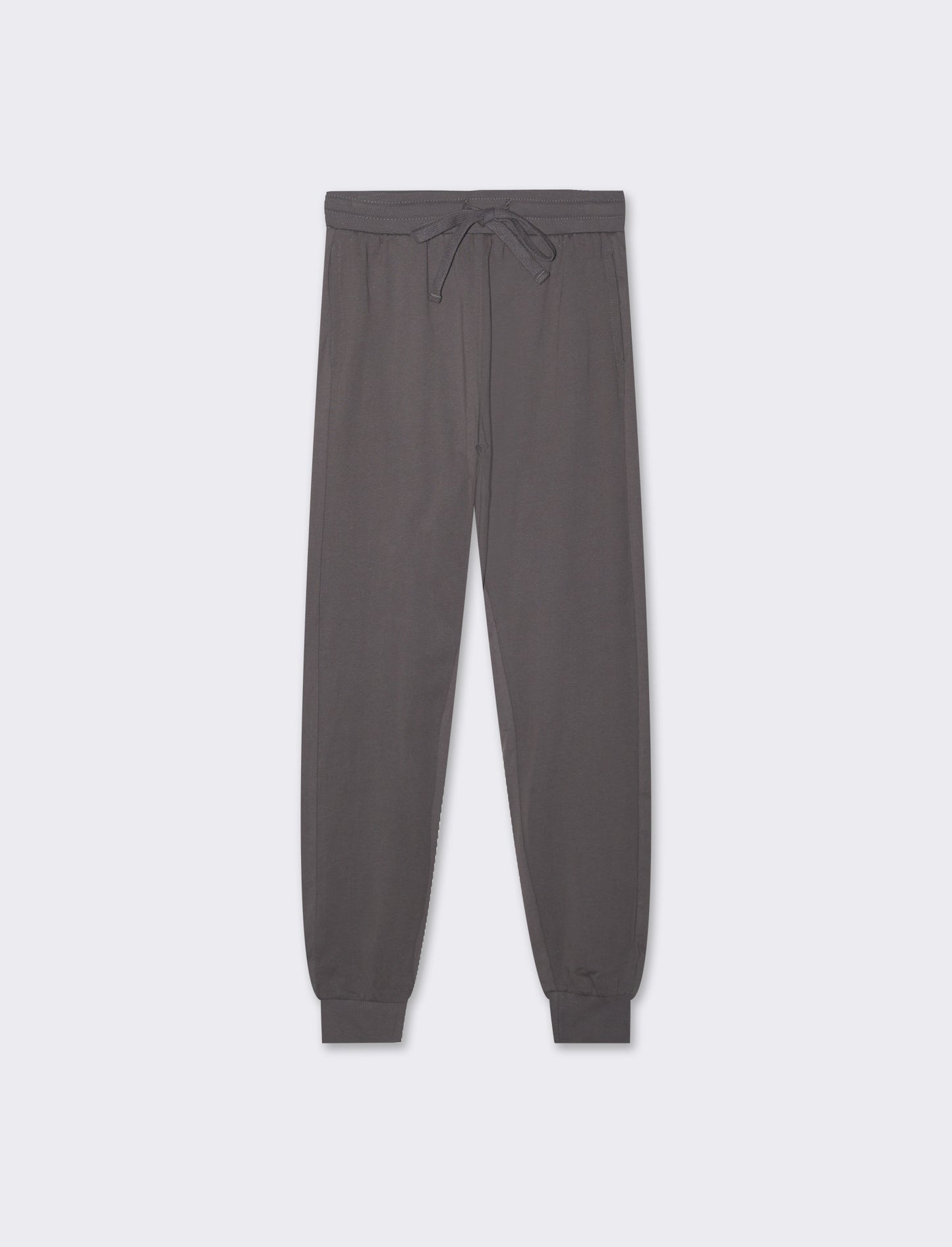 Woman's basic joggers with vertical front pockets - Grey