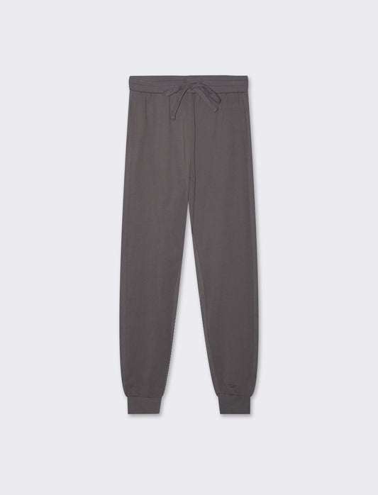 Woman's basic joggers with vertical front pockets - Grey