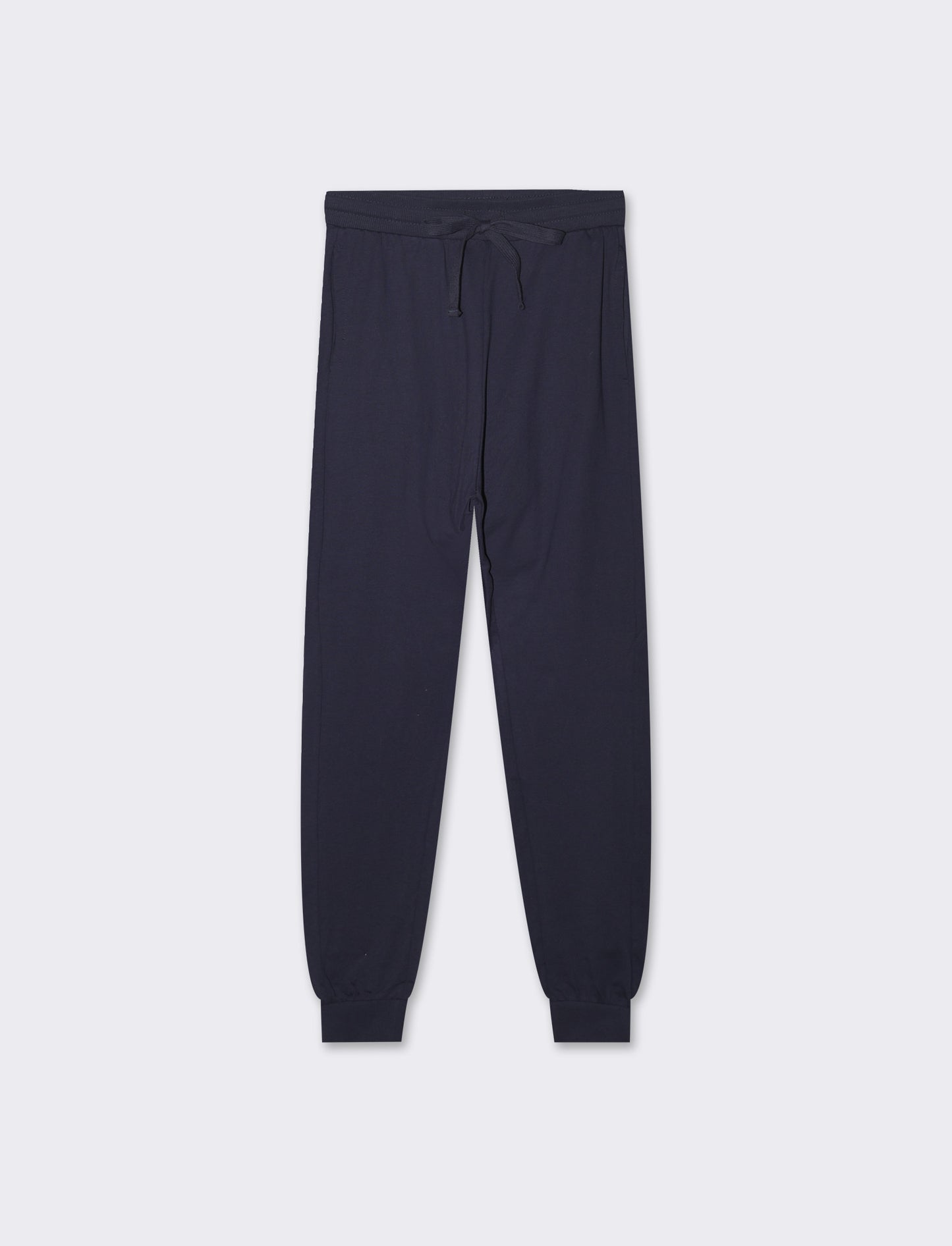 Woman's basic joggers with vertical front pockets - Blue