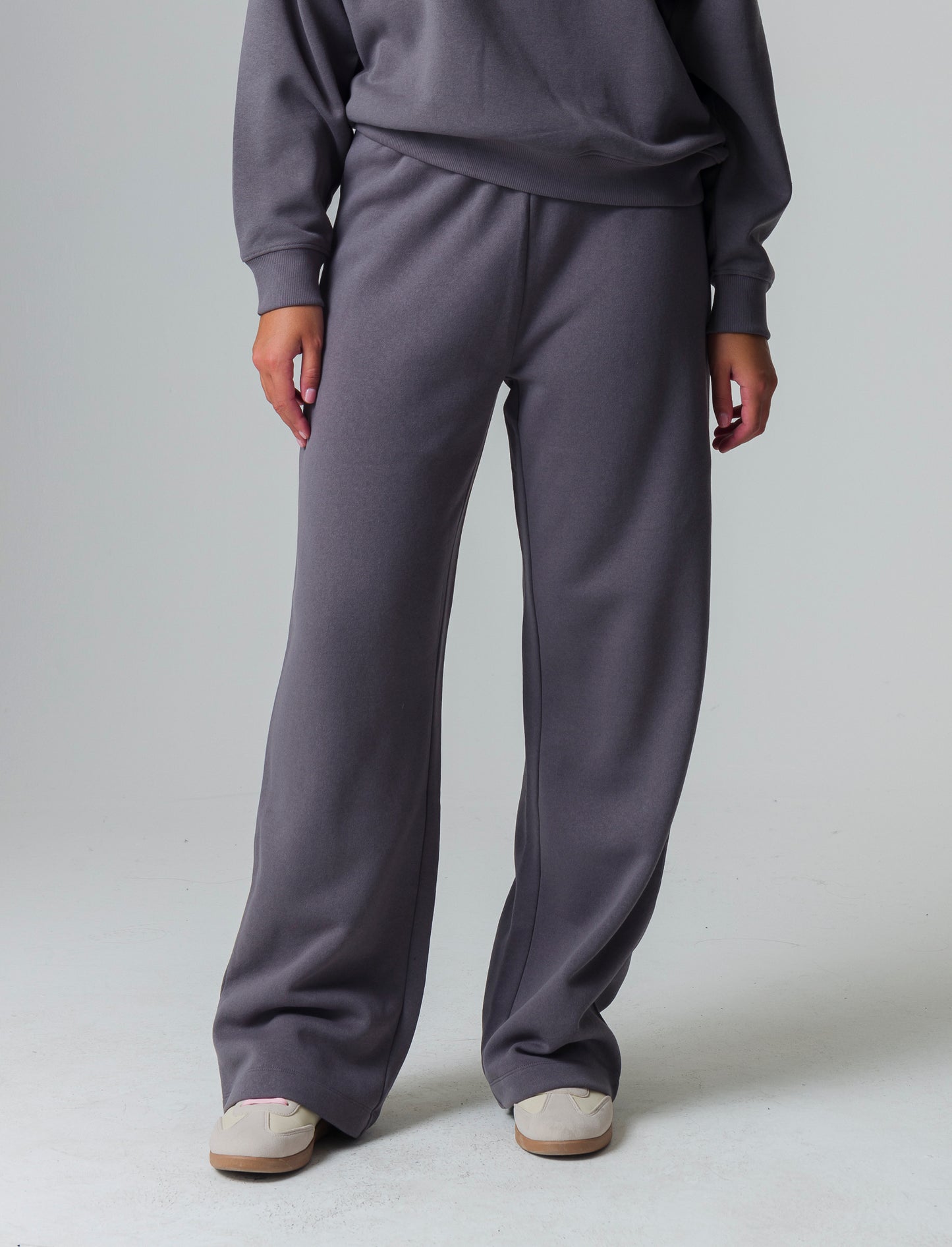 Jogger basico flare da donna - Grigio piombo