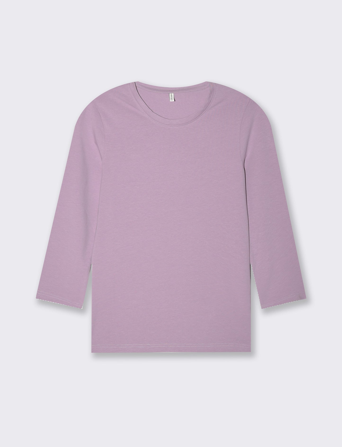T-shirt basica manica lunga da donna - Lilla