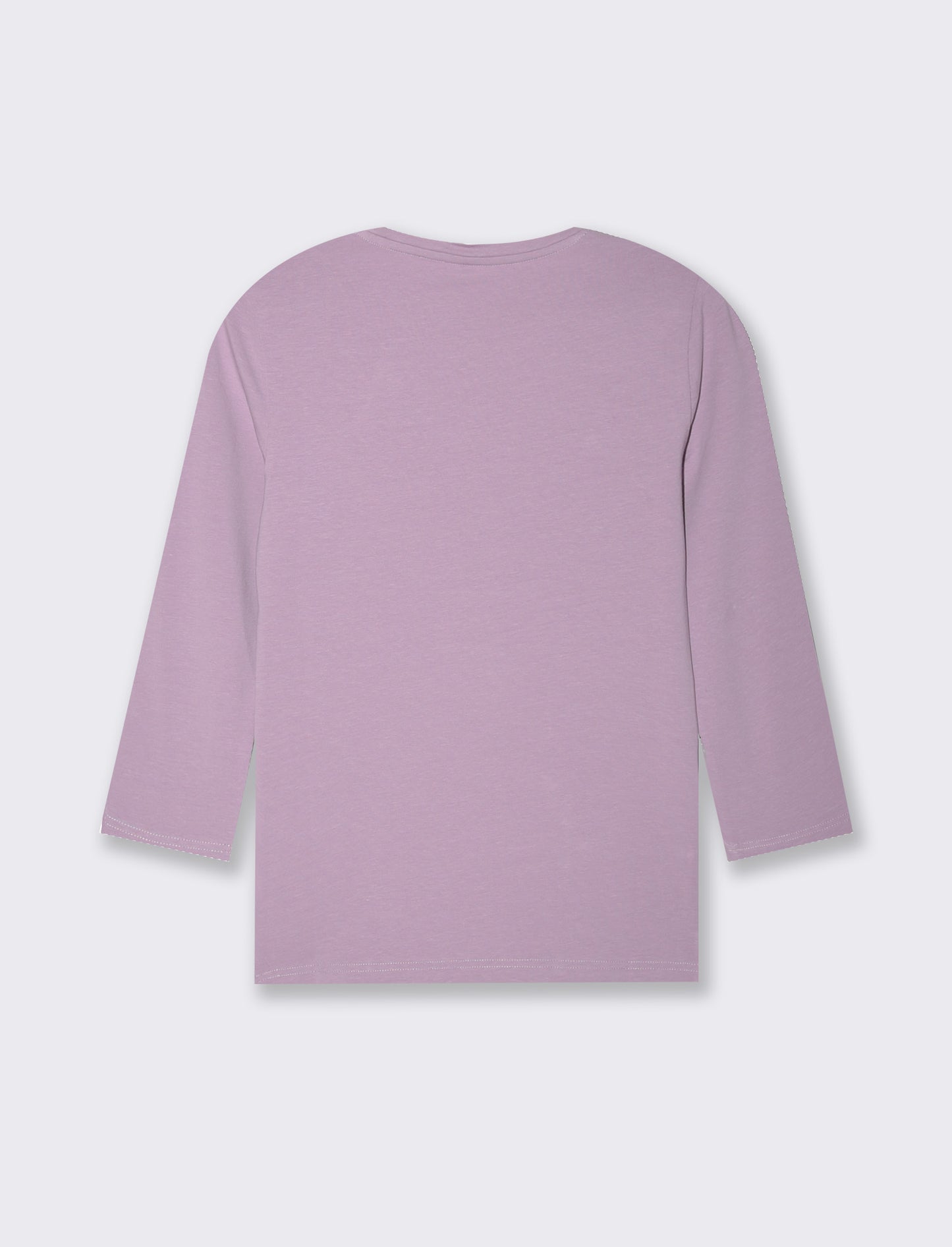 T-shirt basica manica lunga da donna - Lilla