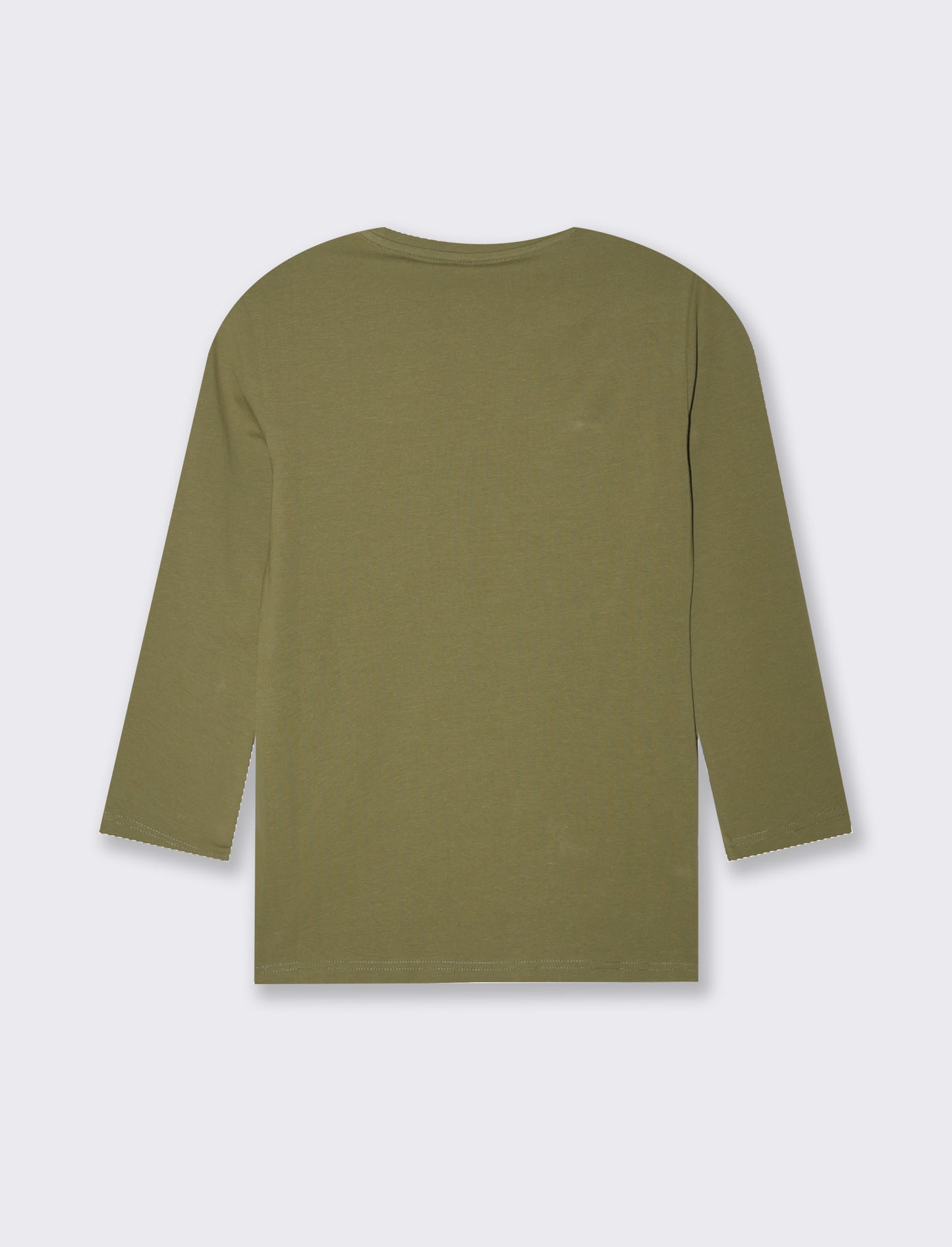 Woman's basic long sleeve t-shirt for men - Green