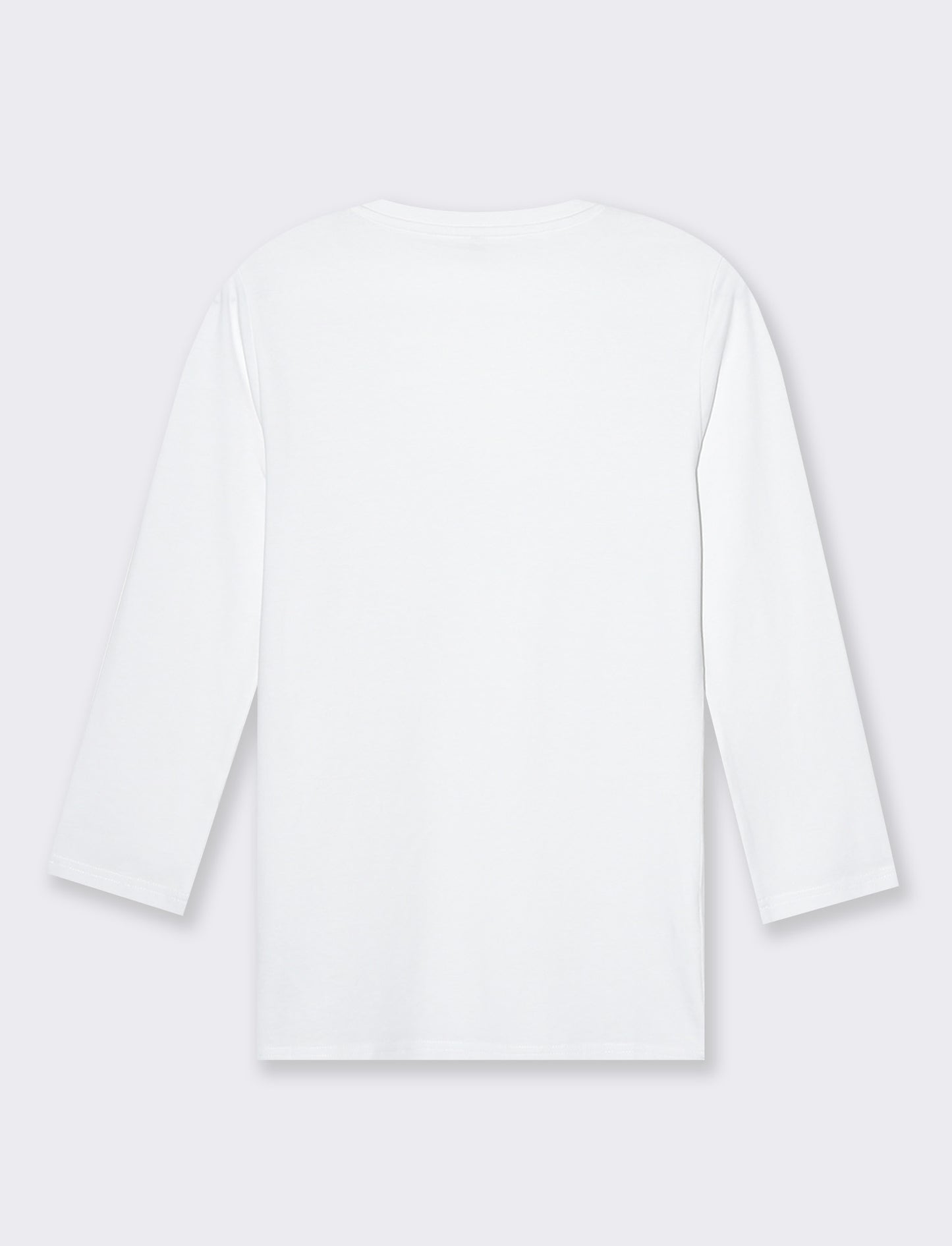 T-shirt basica scollo a v da donna - Bianco