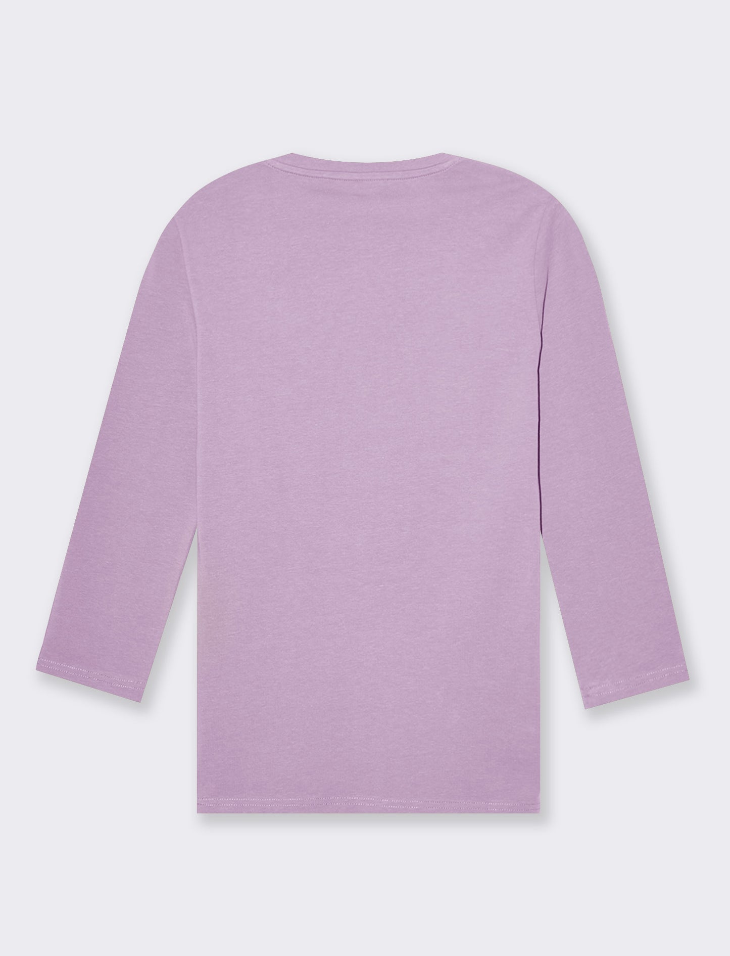 T-shirt basica scollo a v da donna - Lilla
