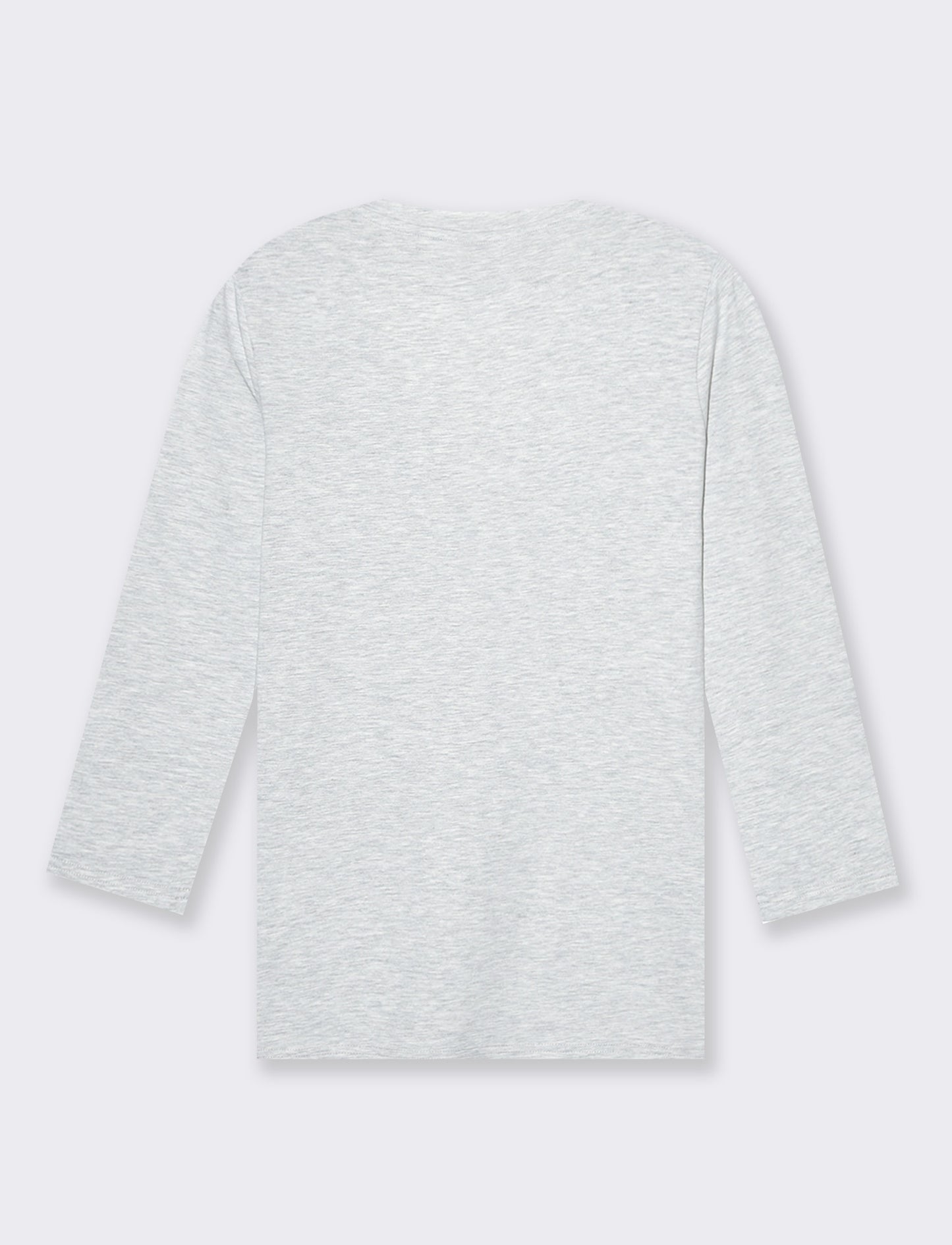 T-shirt basica scollo a v da donna - Grigio chiaro