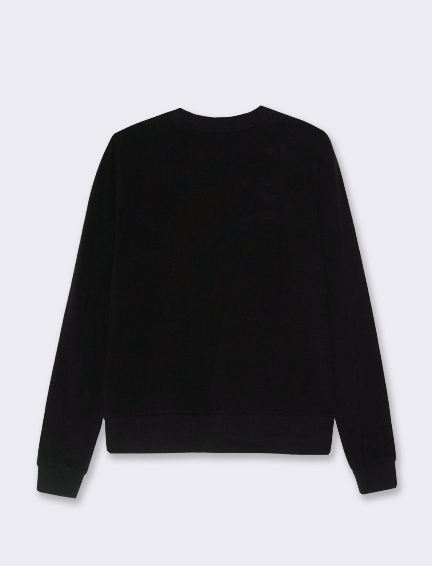 T-shirt manica lunga con stampa da donna - Nero